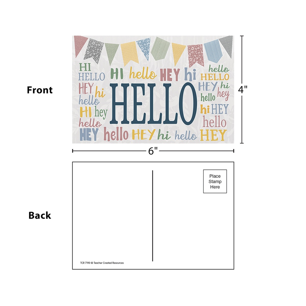 Classroom Cottage Hello Postcards