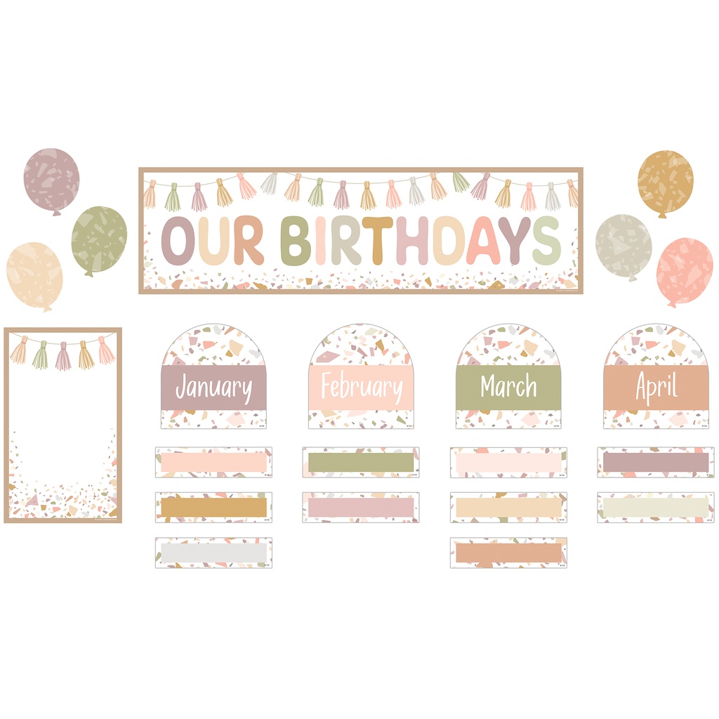 Terrazzo Tones Our Birthdays Mini Bulletin Board