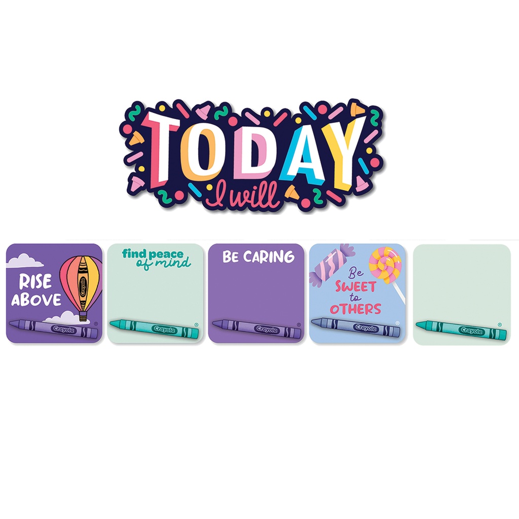 Crayola Colors of Kindness Today I Will Mini Bulletin Board Sets