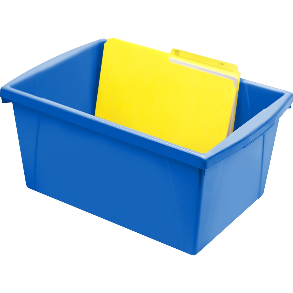 Medium Classroom Storage Bin Blue Each