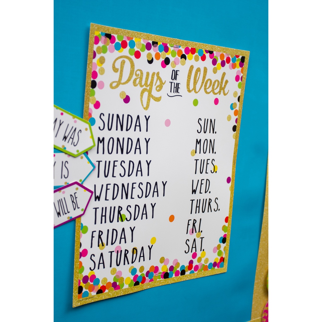 Confetti Calendar Bulletin Board