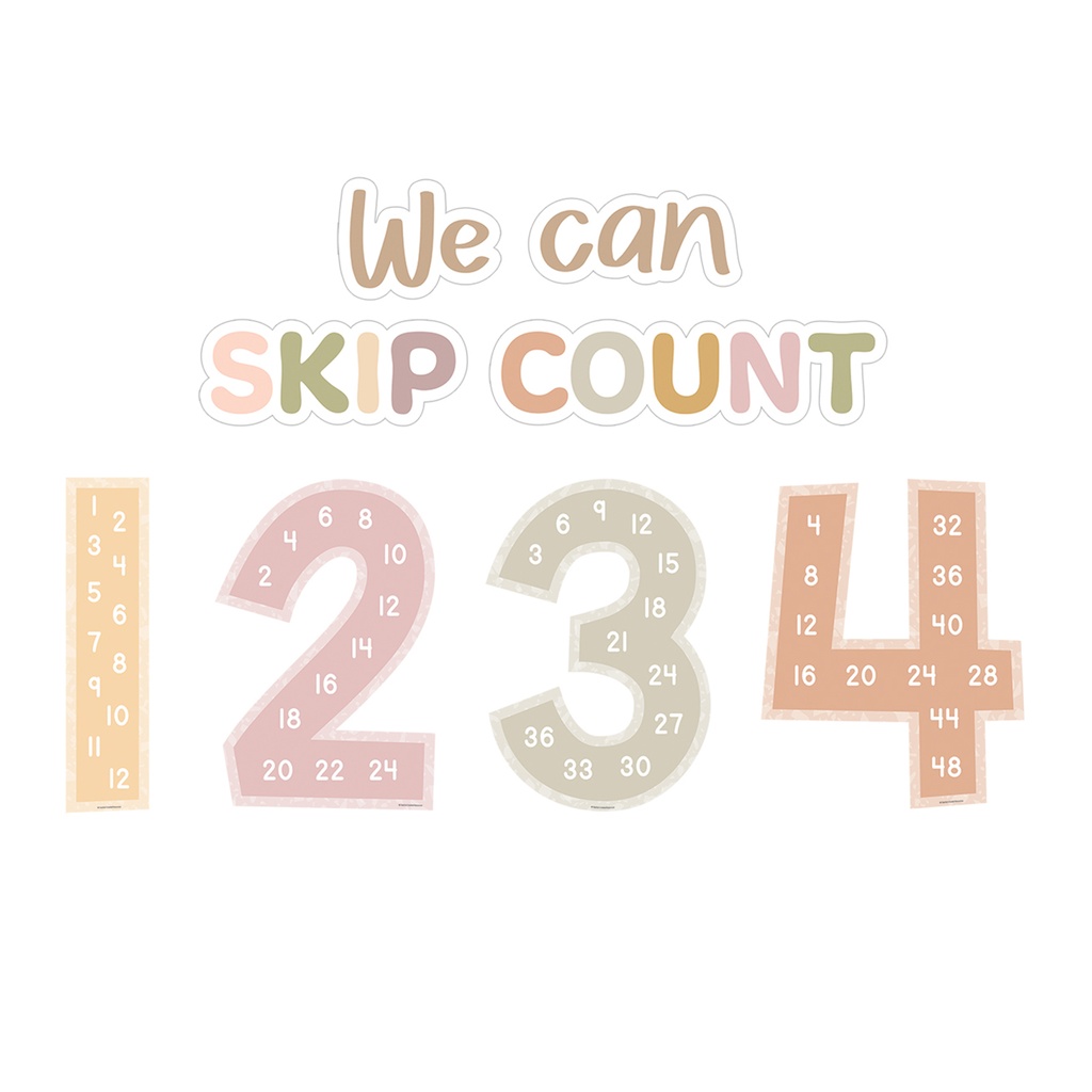 Terrazzo Tones Skip Counting/Multiples Jumbo Numbers Bulletin Board