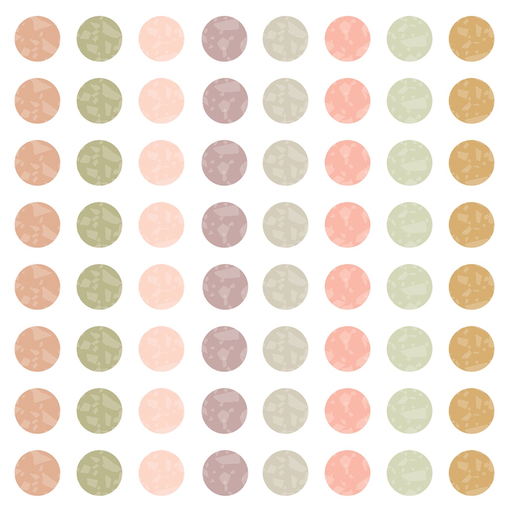 Terrazzo Tones Circles Mini Stickers ValuPak