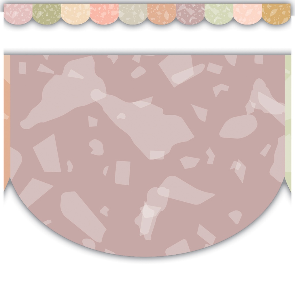 Terrazzo Tones Scalloped DieCut Border Trim