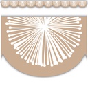 Natural Poms Scalloped DieCut Border Trim