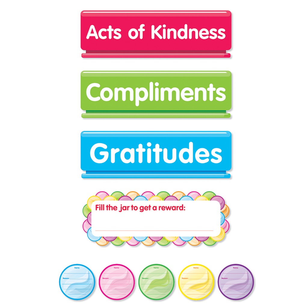 Kindness and Gratitude Jar Bulletin Board Set