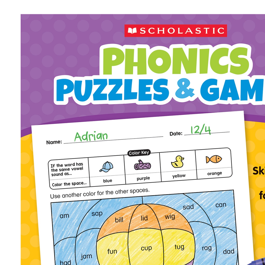 Phonics Puzzles & Games, Grades 1-2