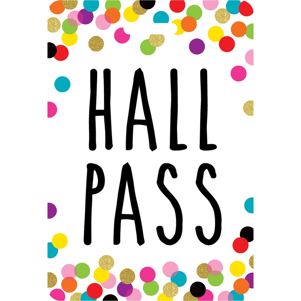 Confetti Hall Pass Lanyards Set