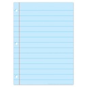 Smart Poly® PosterMat Pals™ Space Savers, 13" x 9-1/2", Blue Notebook Paper, Pack of 10