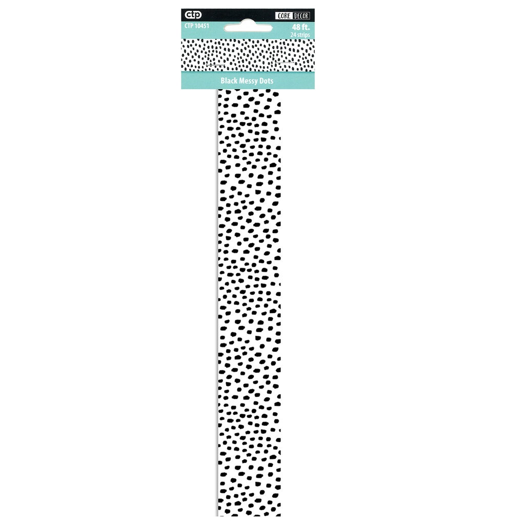 Core Décor Black Messy Dots Border EZ Border