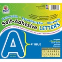 Blue 4" Puffy Font Self-Adhesive Letters