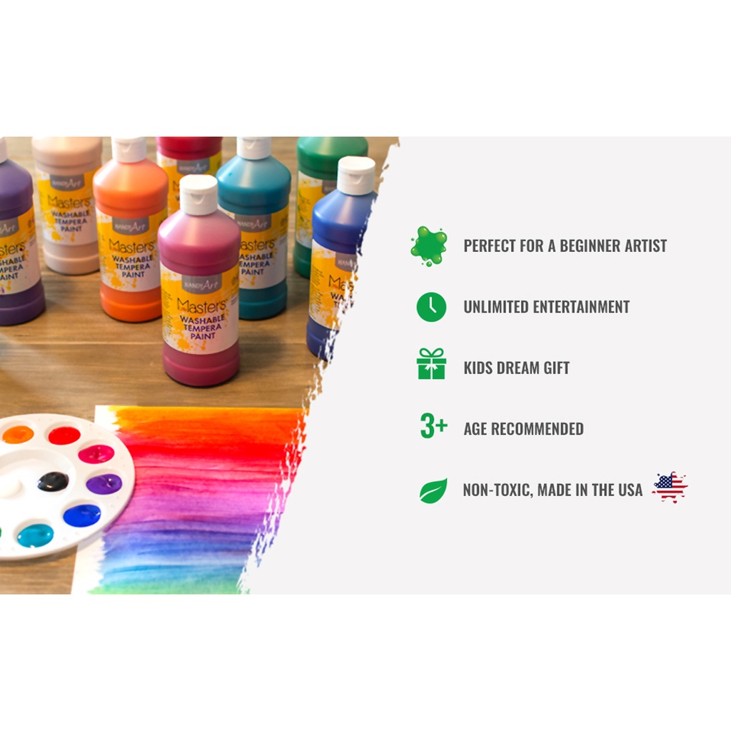 Little Masters® 6-Color Washable Tempera Paint Kit