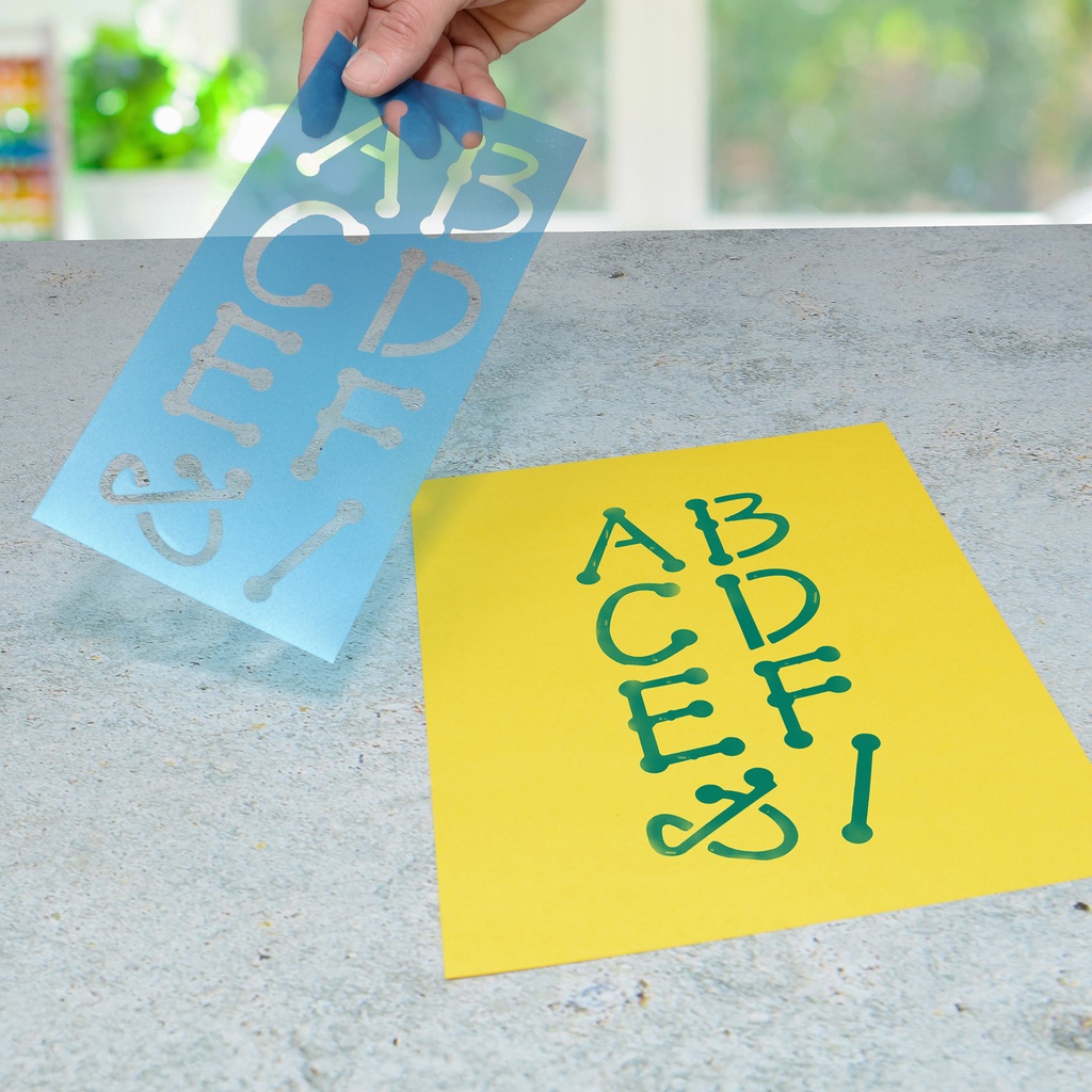 LetterCraft Reusable Spot 2-Inch Full Alphabet Plastic Stencils