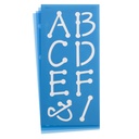 LetterCraft Reusable Spot 2-Inch Full Alphabet Plastic Stencils