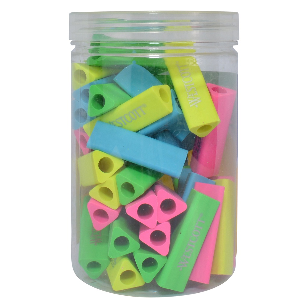 Pencil Grip Eraser Fun Pack Assorted Colors 40 Count