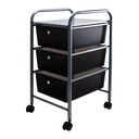 3-Drawer Smoke Rolling Cart