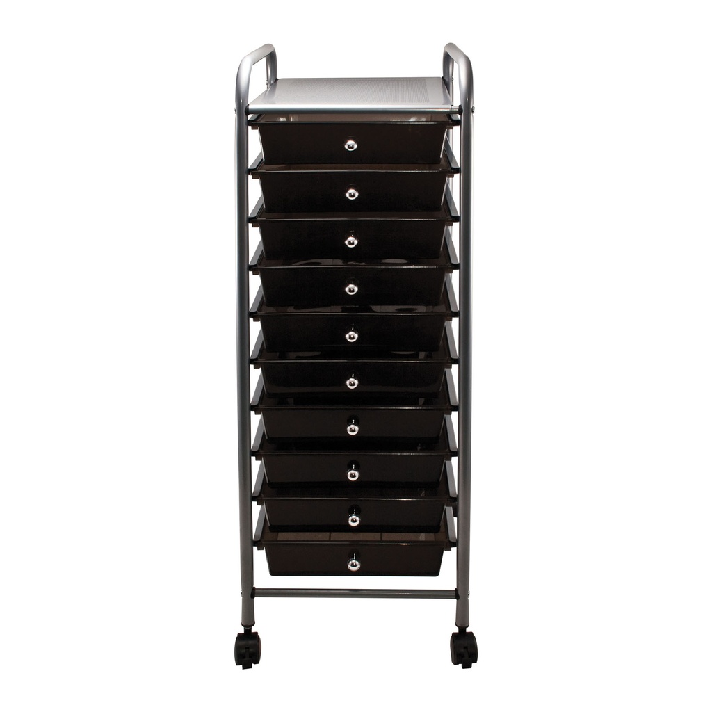 10-Drawer Smoke Rolling Cart, 