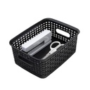 Small Black Plastic Weave Bin