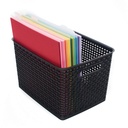 Large Black Plastic Weave Bin