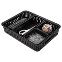 Black Plastic Weave Bin Pack of 5