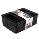 Black Plastic Weave Bin Pack of 10