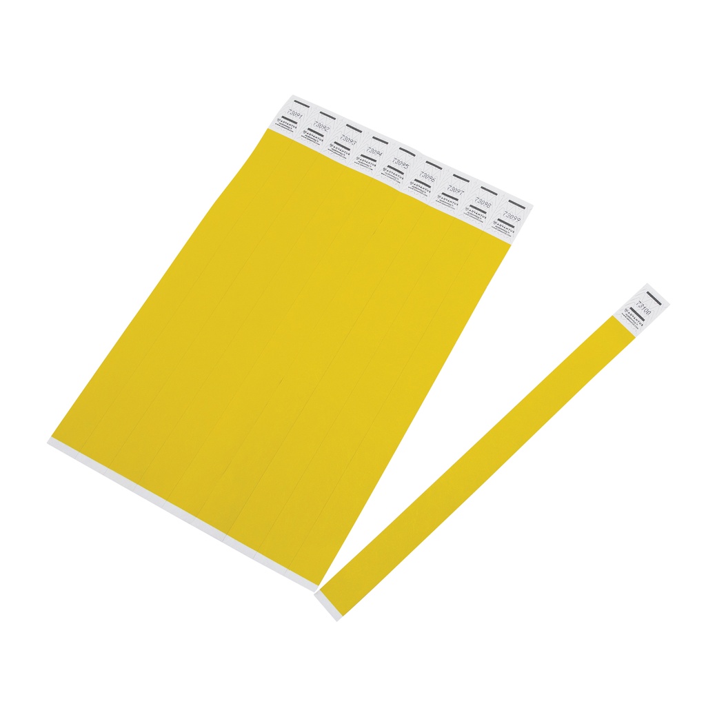 Yellow Tyvek® Wristbands Pack of 500