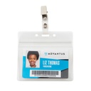 Frosted Horizontal Re-sealable Badge Holders Pack of 50