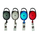 Assorted Retractable Carabiner Style Badge Reels with Badge Strap Pack of 20