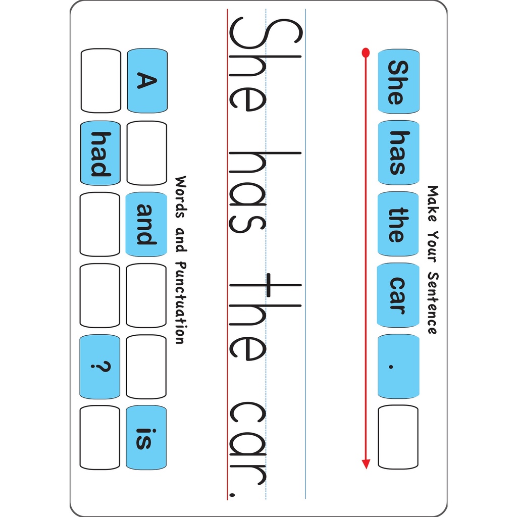 Sentence Building Touch-Stik™ Phonics Tiles & Mat Set