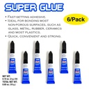 Super Glue 0.10 oz Pack of 6