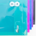 Assorted Colors 11-1/2" x 9-3/4 Poly Project Envelopes Pack of 5