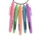 Pastel 5 Color Mini Highlighter with Cap Clip 12 Packs