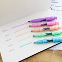 Pastel 5 Color Mini Highlighter with Cap Clip 12 Packs