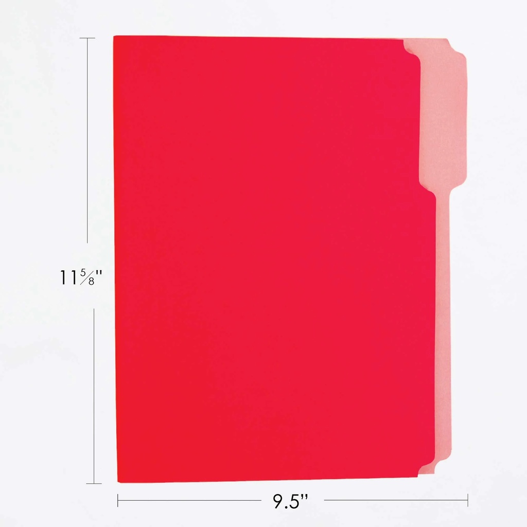 1/3 Cut Letter Size Color File Folders Box of 100