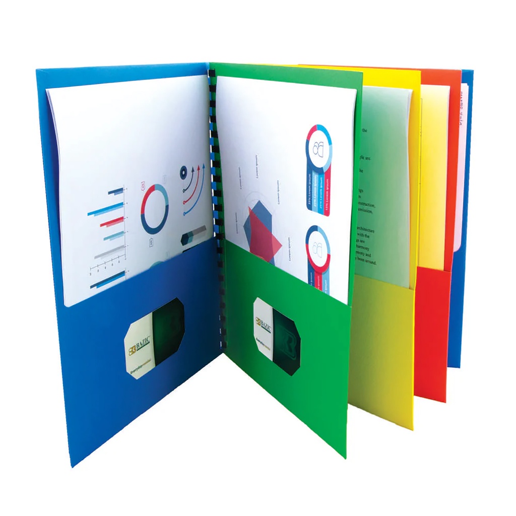 Assorted 8-Pocket Folder