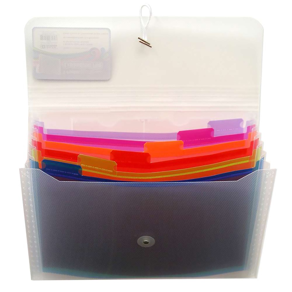 Rainbow 7-Pocket Letter Size Poly Expanding File