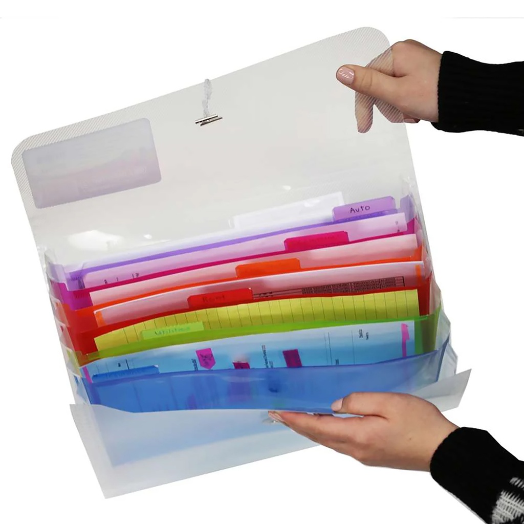 Rainbow 7-Pocket Letter Size Poly Expanding File