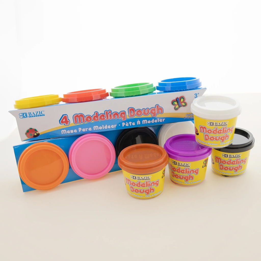 4 oz Primary Color Modeling Dough Pack of 4