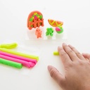 Modeling Clay Sticks in 4 Fluorescent Colors 