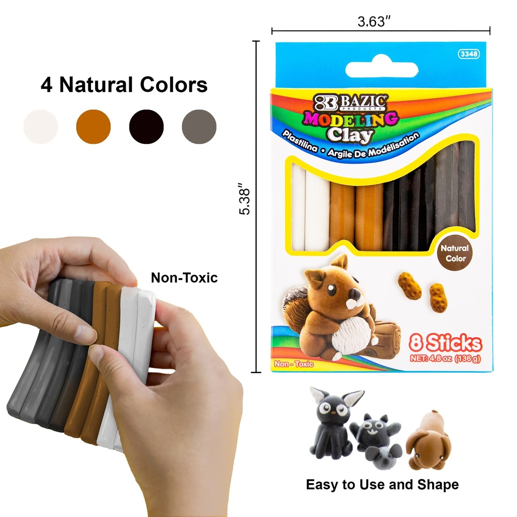 Modeling Clay Sticks in 4 Natural/Earth Colors