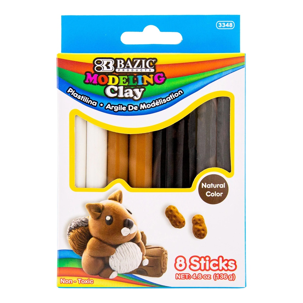 Modeling Clay Sticks in 4 Natural/Earth Colors 24 Packs