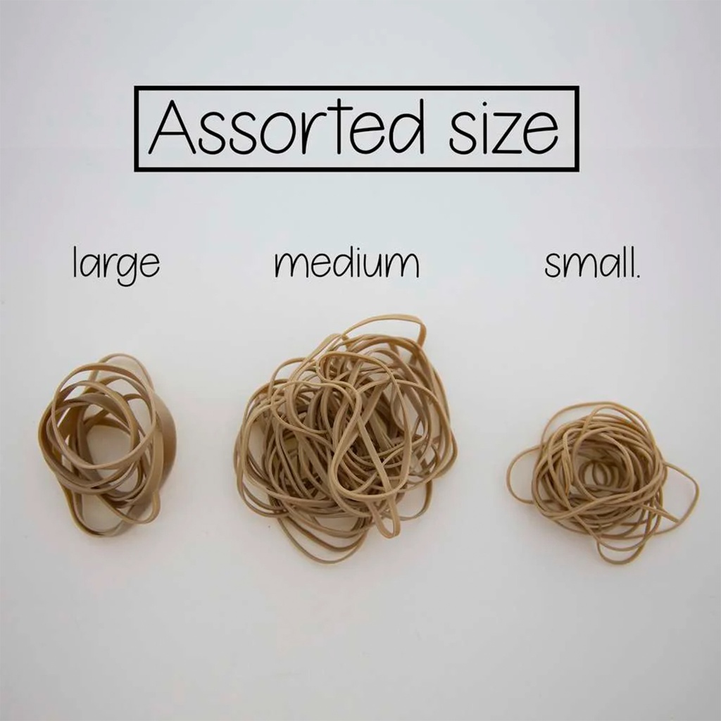 Assorted Sizes 2oz. Rubber Bands 