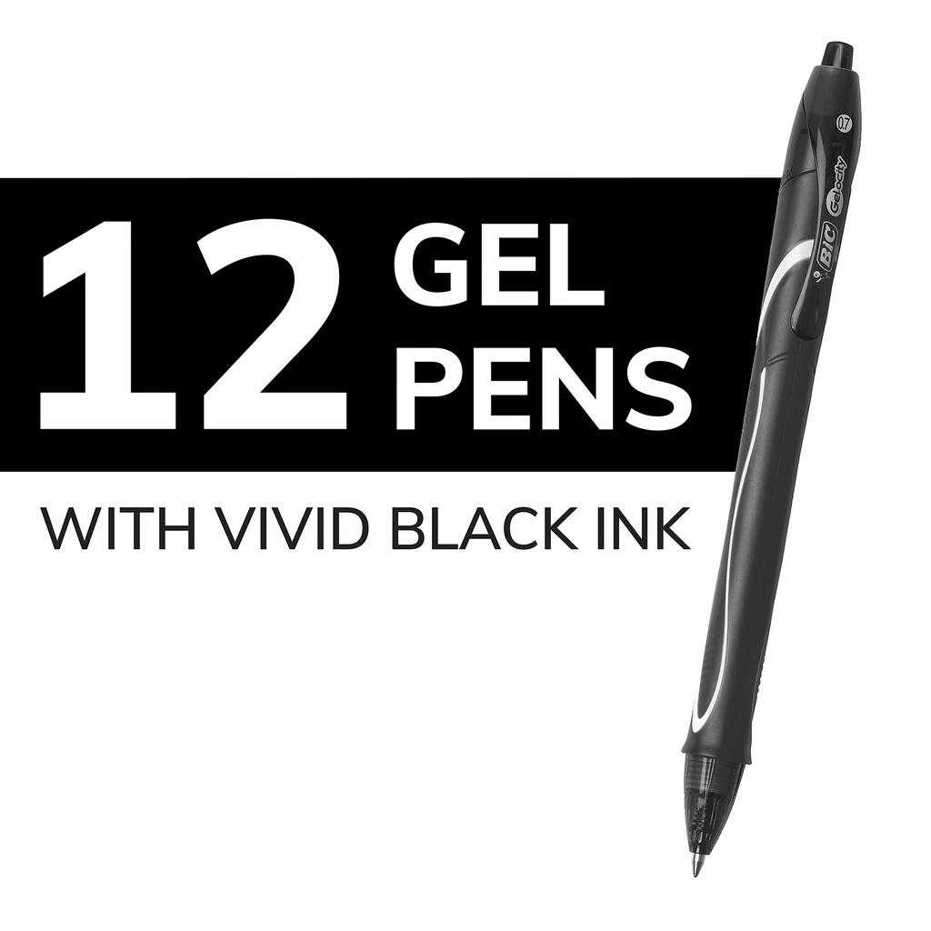 Black Gel-ocity® Quick Dry Retractable Gel Pens Pack of 12