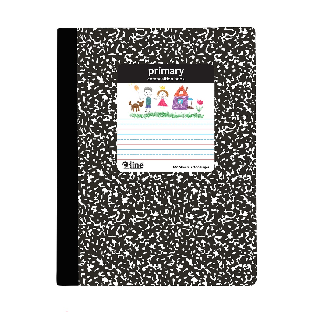 Black Marble Primary Ruled Composition Notebooks Pack of 12