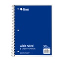 Assorted Wide Ruled 3-Subject Notebook 120 Sheets