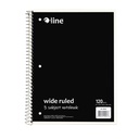 Assorted Wide Ruled 3-Subject Notebook 120 Sheets Pack of 3