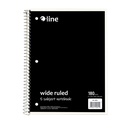 Assorted Wide Ruled 5-Subject Notebook 180 Sheets