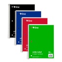 Assorted Wide Ruled 5-Subject Notebook 180 Sheets Pack of 3