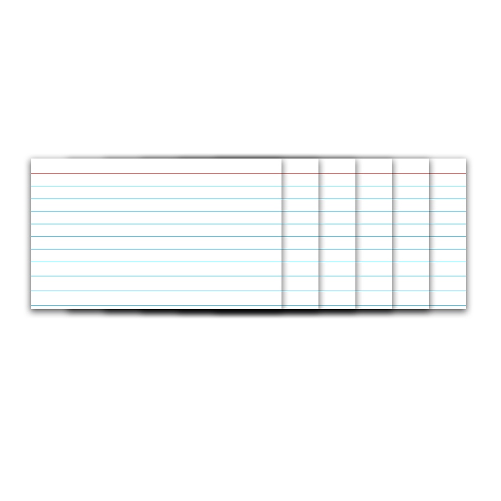 White 3" x 5" Index Cards 12 Packs of 100