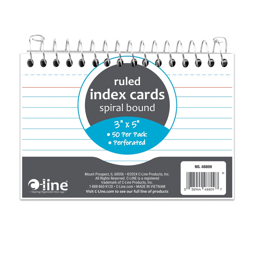 Spiral Bound 3" x 5" Ruled Index Card Notebooks Pack of 10